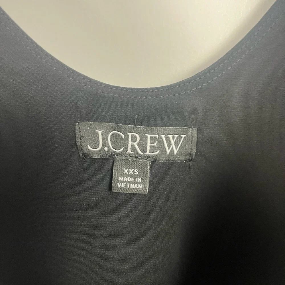 J. Crew Scoopneck A-line midi dress in matte jersey size XXS Black